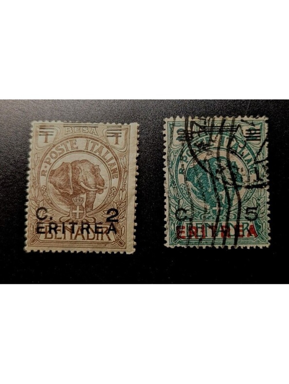 Italy 1922 Colony ERITREA 1 Lira/10a Black Lion Scott #64 MNH Eritrea #82 used
